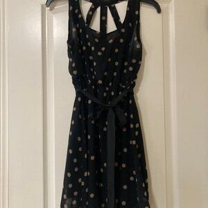 Navy Polka Dot Dress